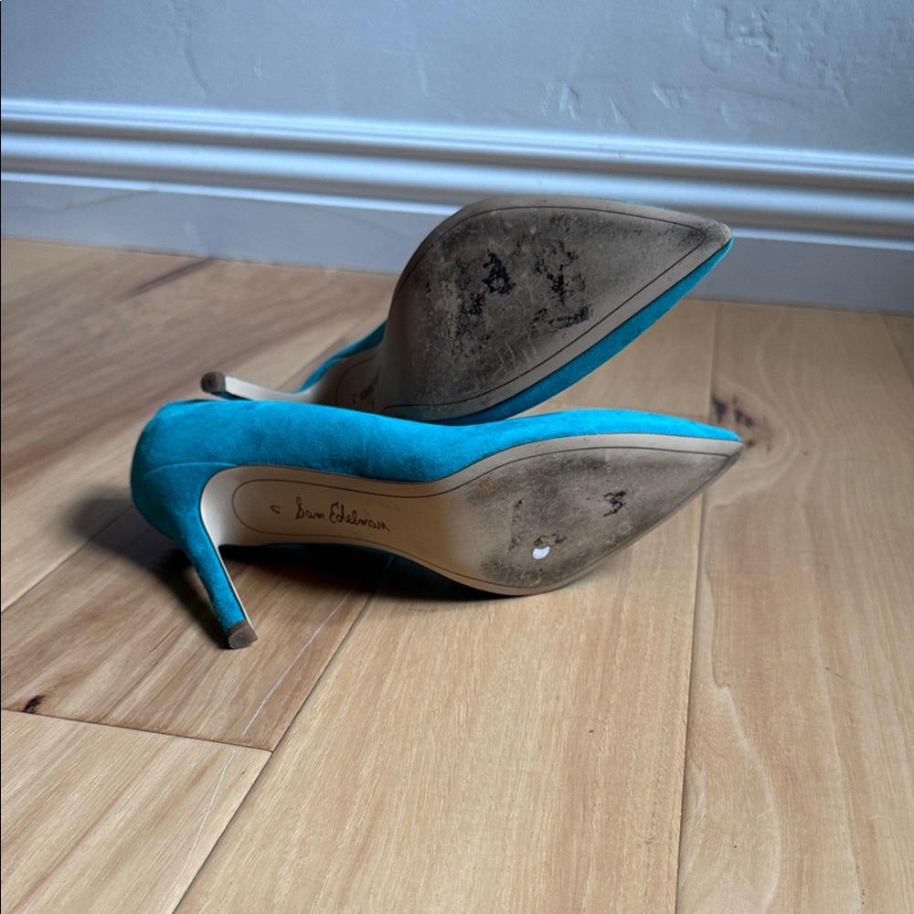 Sam Edelman Women's turquoise Pumps, Size 6 - Picture 8 of 13